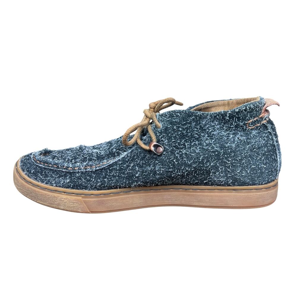 Satorisan Mens Gray Textured Wool Chukka Boots Size 43 US 9.5 - Picture 2 of 10
